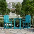 thumbnail image 2 of Wildridge Heritage 3-Piece Patio Counter Set, Aruba Blue - Outdoor Weather Resistant Recycled Plastic Furniture for Patio, 2 of 4