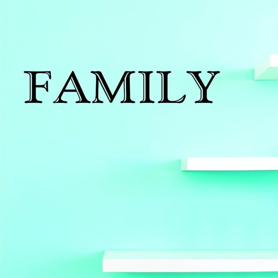 Custom Decals Family Wall Art Size: 16 X 40 Inches Color: Black