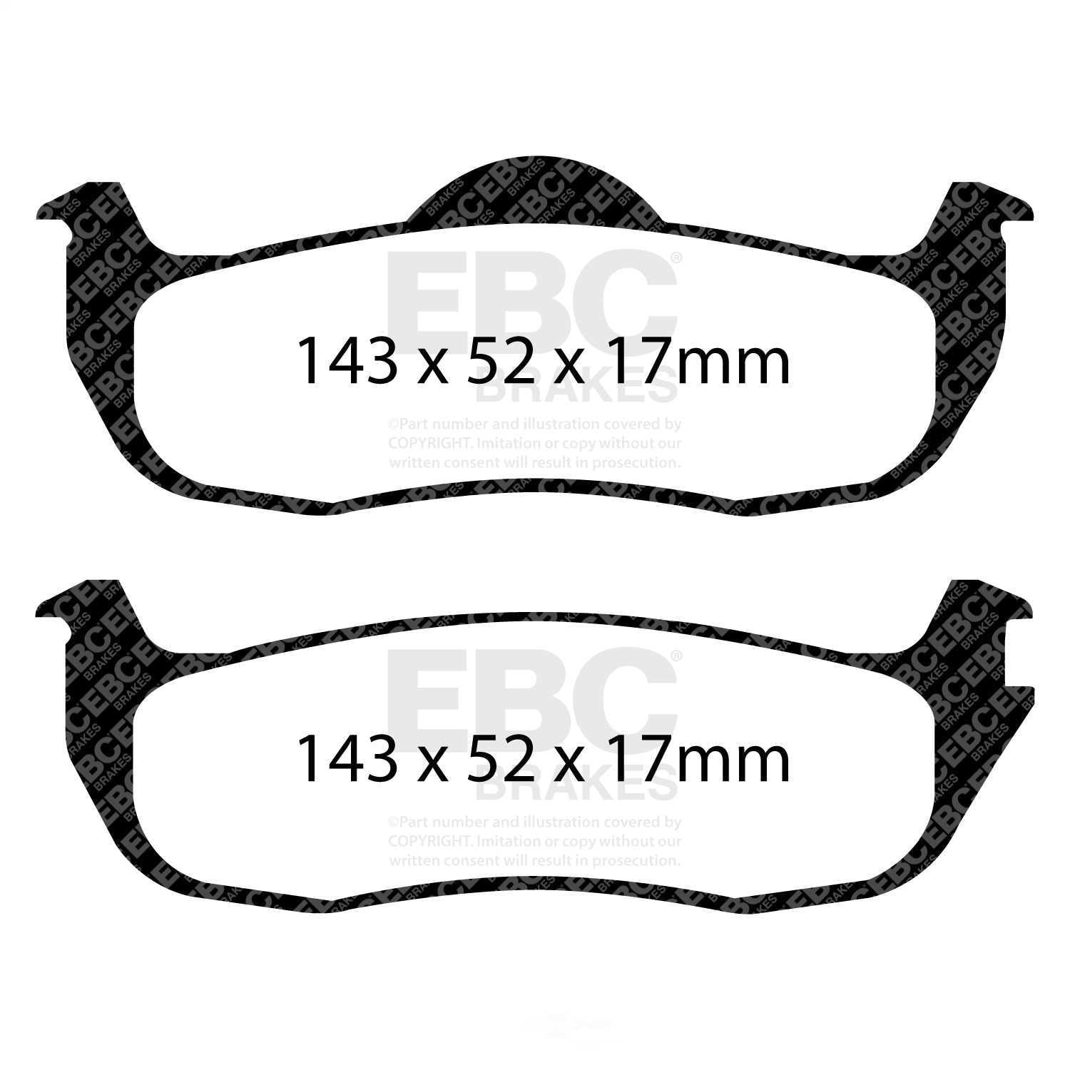 EBC Brakes Yellowstuff 4000 Series Street and Track Brake Pad Set Fits select: 2004-2015 NISSAN TITAN, 2017 NISSAN ARMADA