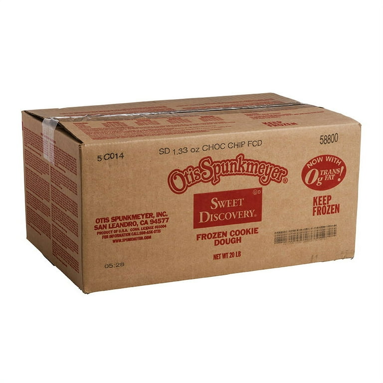 Otis Spunkmeyer Frozen Chocolate Chip Cookies Dough, Kosher, No