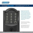 thumbnail image 3 of Schlage Encode WiFi Deadbolt Smart Lock, Keyless Entry Touchscreen Door Lock with Camelot Trim in Matte Black, BE489WB CAM 622, 3 of 8