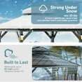 thumbnail image 5 of Modern Shade 10' x 10' Hardtop Metal Gazebo with Galvanized Steel Roof, LED Lights for Backyard, Deck, Garden, 5 of 8