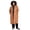 Soft Camel, variant on Women's Plus Size Funnel Neck Long Coat