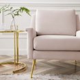thumbnail image 5 of Armchair Accent Chair, Velvet, Gold Pink, Modern Contemporary Urban Design, Living Lounge Room Hotel Lobby Hospitality, 5 of 8