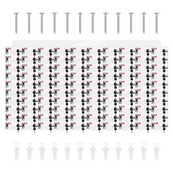 Cell Phone Storage Locker Box 100 Slots, Cell Phone Lockers for Employees, Acrylic Cell Phone Storage with Door Locks and Keys for Classroom, Office, Shool, Gym