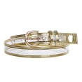 thumbnail image 2 of Women's  1" (25 mm) Color-Trimmed Patent Leather Transparent Clear Jelly Belt, 2 of 4