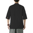 thumbnail image 5 of Mens Casual Chinese Tang Suit Kung Fu Shirt Chinese Traditional Tang Suit Tai Chi Blouse Black L by Awwp, 5 of 7