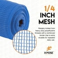 thumbnail image 3 of Construction Safety Debris Netting - 150 Ft Temporary Material Roll, 1/4" Mesh Scaffold Net Enclosure, Barricade, Visibility Barrier, Fencing Roll, Heavy Duty Fire Retardant 5.5 ft x 150 ft, Blue, 3 of 4