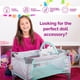 thumbnail image 3 of Adora Baby Doll Crib Zig Zag Deluxe Pack N Play, Fits Dolls up to 20 inches, Bed/Playpen/Crib, Changing Table, Mobile with 3 Clouds and Storage Bag, 3 of 5