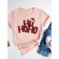 thumbnail image 1 of Camiseta con estampado de dibujos animados para mujer, ropa de manga corta de Navidad, moda de Año Nuevo, camisetas gráficas básicas, 1 of 5