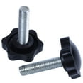 thumbnail image 4 of 2 Pcs M8 x 30mm Male Thread 32mm Star Clamping Knob Black, 4 of 8