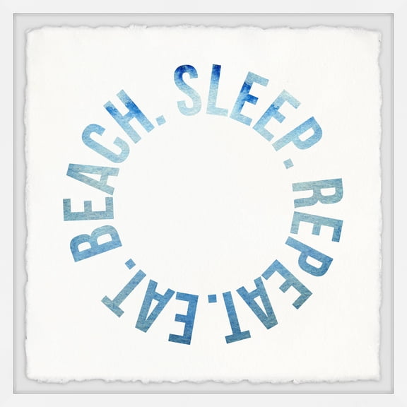 Marmont Hill Eat Beach Sleep Repeat II Framed Wall Art