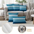 thumbnail image 5 of Outdoor Pillow Covers 20x12 Set of 2, Blue White Ombre Waterproof Patio Throw Pillow Covers for Couch Sofa Chair, Modern Gradient Abstract Aesthetic Decorative Pillowcases for Throw Pillows, 5 of 9