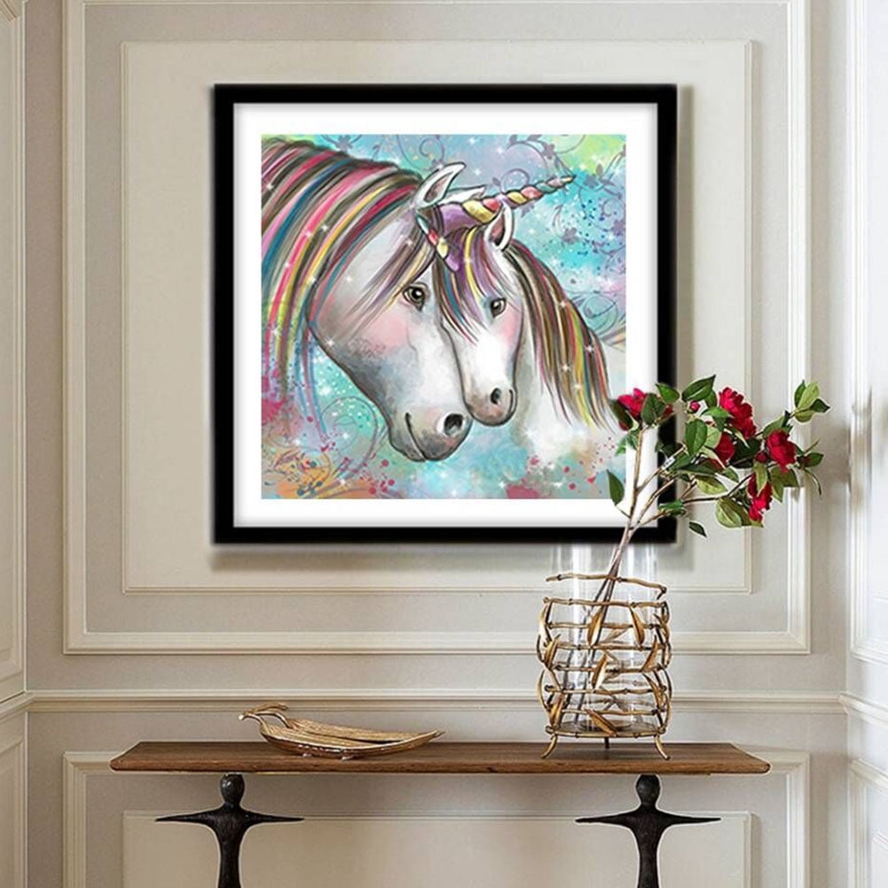 FEGAGA Diamond Art Unicorn Animal,5D Full Drill Paint with Diamond Painting  Unicorn Kit for Adults Painting by Number Kits Home Wall Decor