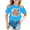 thumbnail image 1 of MEZZALL T-Shirts pour Filles Fête des Mères Manches Courtes Imprimé Lettre Mignon Col Rond Tee Enfants Hauts Décontractés Colorés Classique Quotidien 18-24 Mois, 1 of 4