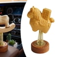 thumbnail image 4 of Decoración del tablero del automóvil Caballo mecedor Decoración Madera Lindo Regalo Escultura para Estilo C, 4 of 7
