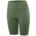 thumbnail image 2 of A2Y Women's Running Exercise High Waisted Bike Cotton shorts Light Olive 2XL, 2 of 3