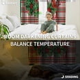 thumbnail image 5 of Christmas Cardinal Birds Blackout Curtains for Bedroom/Living Room, Thermal Insulated Kitchen Curtains, Xmas Holly Leaves Branch Green Red Plaid Grommet Darkening Window Treatment Drapes 27.5"x39"x2, 5 of 8