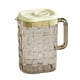 thumbnail image 4 of Vaso de acero inoxidable con tapa y asa, jarrón de vidrio transparente de 2000 ml con borde, para bar en casa, incluye tres vasos, gran capacidad, para bebidas frías, para fiestas, material, 4 of 9