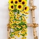 thumbnail image 4 of Corona de girasol para la puerta principal - corona artificial de flores silvestres de 27,5" para decoración interior exterior, porche, arco de boda y escaleras, 4 of 6