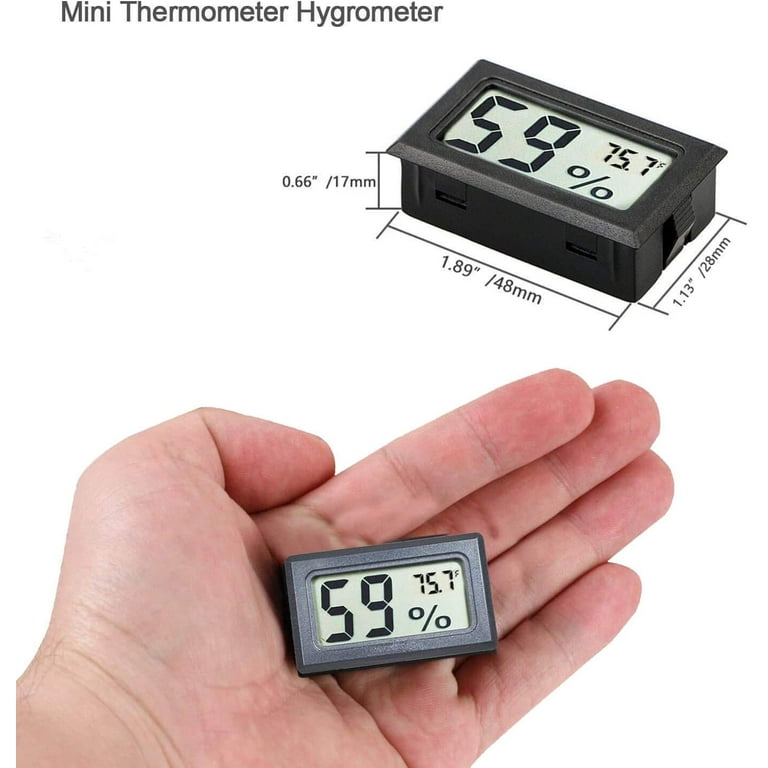 Mini Hygrometer Thermometer Digital Indoor Humidity Gauge Monitor with  Temperature Meter Sensor Fahrenheit () 