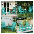 thumbnail image 5 of FODINGHILL HDPE Rocking Chair Outdoor,HDPE All Weather Patio Rocker for Porch,Garden,Balcony,Aqua, 5 of 9