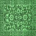 thumbnail image 1 of Ahgly Company Indoor Square Abstract Emerald Green Modern Area Rugs, 3' Square, 1 of 4