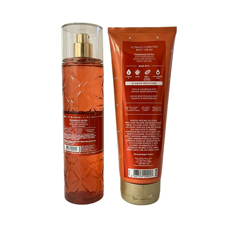Peach Bellini セット Bath & Body Works Peach Bellini Fragrance Mist & Body Cream Set