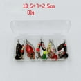 thumbnail image 3 of PASILI Set Of 10 Fishing Spinner Lures In A Box Ideal For Bass And Trout Fishing, 3 of 8