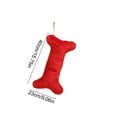 thumbnail image 3 of Large Dog Bone Pattern Fleece Christmas Stocking, Cute Cozy Soft Holiday Decorative Gift Sock, Christmas Hanging Stocking for Fireplace Mantel, Xmas Home Decoration Pet Ornament, Red, 3 of 7