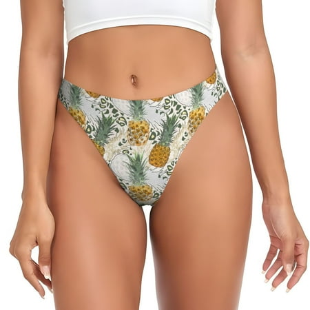 Lukts s Fruit Pineapples for G-String Thongs for Women -Sexy Low-Rise Panties with A Stretchy T-back  Perfect for Any Outfit  Available in XS-4XL-XX-Large