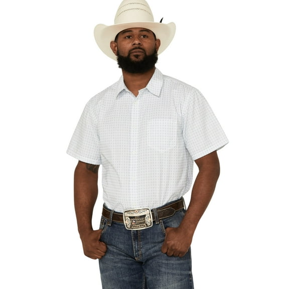 Gibson Trading Co Men's Throwback Plaid Short Sleeve Button-Down Western Shirt - GMSP22W3 Medium