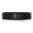 thumbnail image 3 of Black Ceramic Beveled Edge 6mm Brushed and Polished Band, 3 of 7