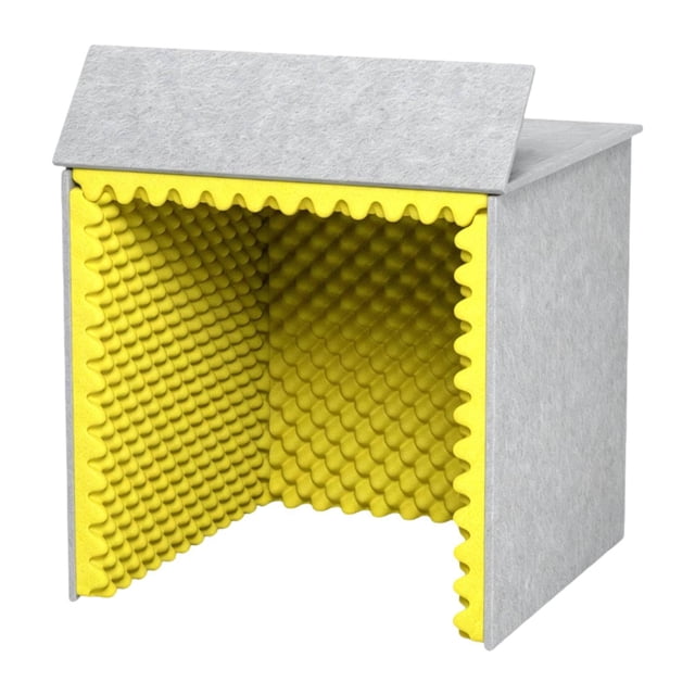 Insonorizada de Escritorio para Grabación Vocal, de Alto Rendimiento, Multiusos, con Absorbente de Voz, Portátil para Podcasts Y Grabaci Amarillo