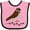Pink and Black, variant on Inktastic Song Bird Nature Lover Wildlife Boys or Girls Baby Bib