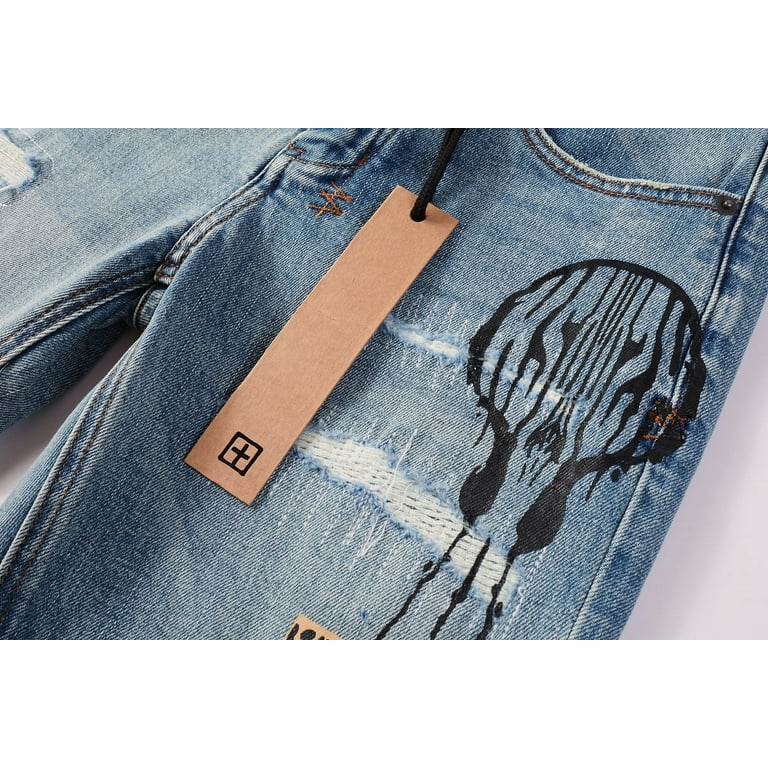 New Ksubi Jeans Men's 2025 High Quality Streetwear Slim Fit
