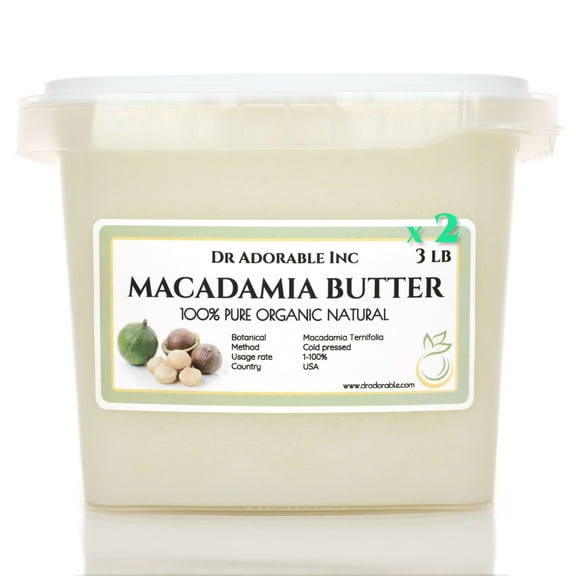 Dr Adorable - 6 lb -Macadamia Butter - Ultra Refined 100% Pure Organic (2 of 3 lb)