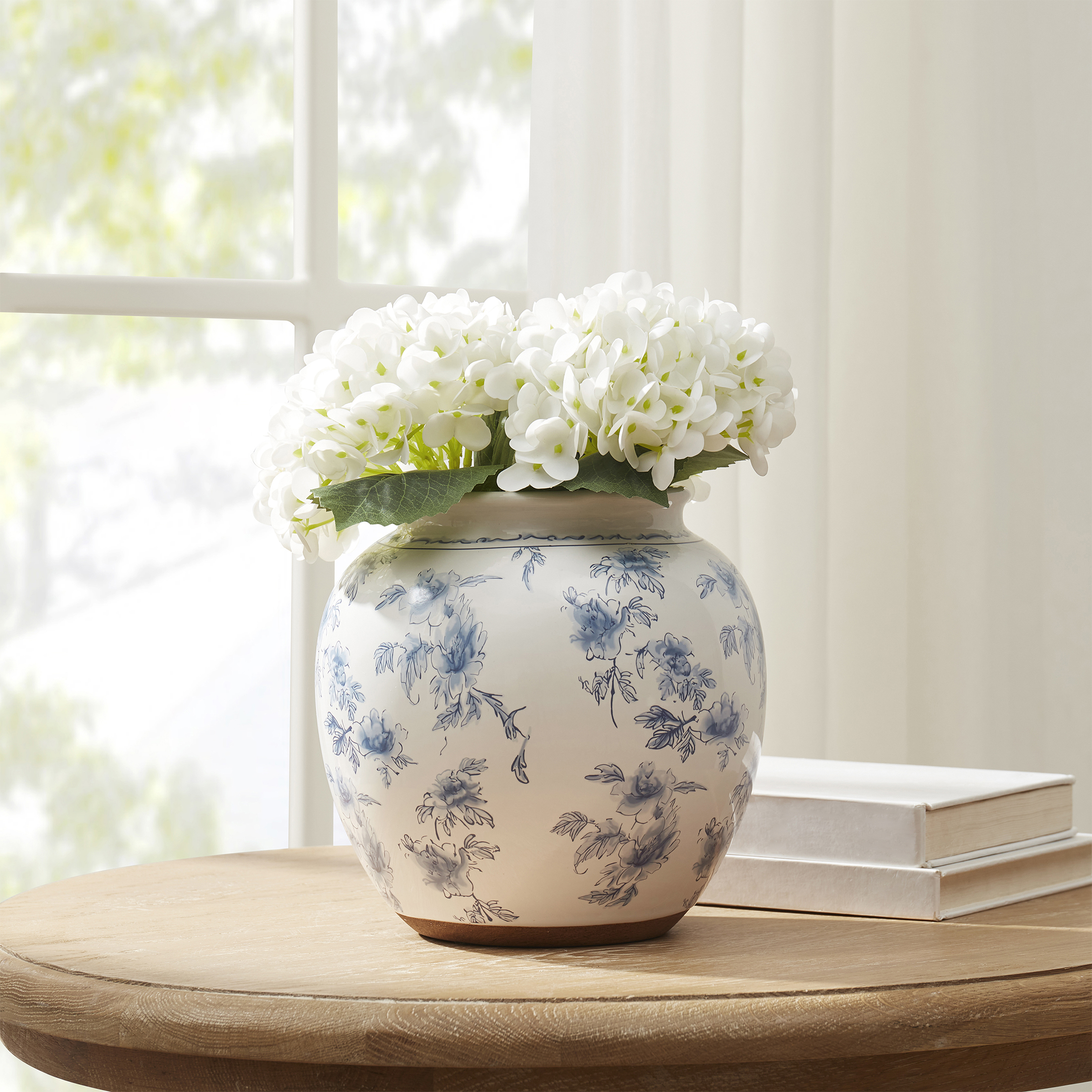 My Texas House Ceramic Vase, 8 inch, Blue Floral photo 2