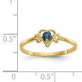 thumbnail image 5 of Primal Gold 14 Karat Yellow Gold Synthetic Alexandrite Birthstone Heart Ring, 5 of 7