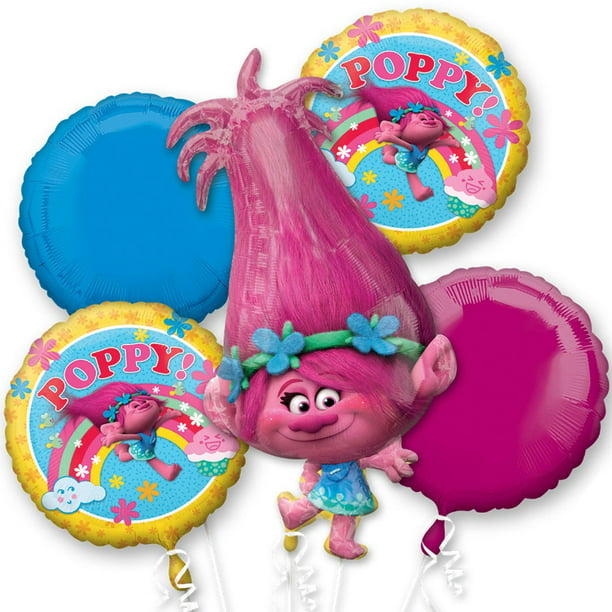 Alfabet doos Gezamenlijk Trolls Poppy Foil Balloon Bouquet - Walmart.com