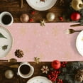 thumbnail image 2 of Christmas Tree Cotton Linen Table Runner for Dining Kitchen, Winter Pine Xmas Watercolor Snowflake Pink Wedding Outdoor Party Tablerunners Decoration, Dresser Scarf Coffee Tablecloth Runners 16"x72", 2 of 9