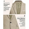 thumbnail image 2 of Men's Casual Suit Blazer Jackets Lightweight Sports Coats One Button, 2 of 5