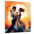 thumbnail image 2 of Designart "Couple Dancing Colorful Bolero I" Romantic Metal Art Living Room, 2 of 5