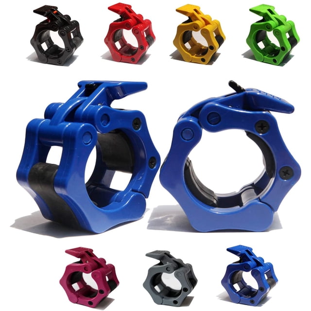 2” Olympic Barbell Clamps - Solid ABS Locking Barbell Collars with Quick Release - for Professional Training Strong Lifts and Olympic Training- Set of 2