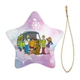 thumbnail image 2 of Scooby Doo Characters Christmas Ornaments Ceramic Star Christmas Tree Hanging Home Decoration Xmas Souvenirs Pendant Gift, 2 of 8