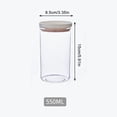 thumbnail image 3 of Qiangzon Plastic Airtight Storage Canister with Lid, Clear Bpa-Free Plastic, Airtight Lid, for Pantry Shelf, 550ml, 3 of 4