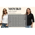 thumbnail image 7 of MOYIKO Womens Button Down Shirts 3/4 Sleeve Basic Business Dress Shirts Collared Work Office Fitted Blouses Tops, 7 of 7