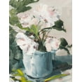 thumbnail image 2 of Slivka, Jane 26x32 White Modern Wood Framed Museum Art Print Titled - Peonies in Blue Vase, 2 of 4