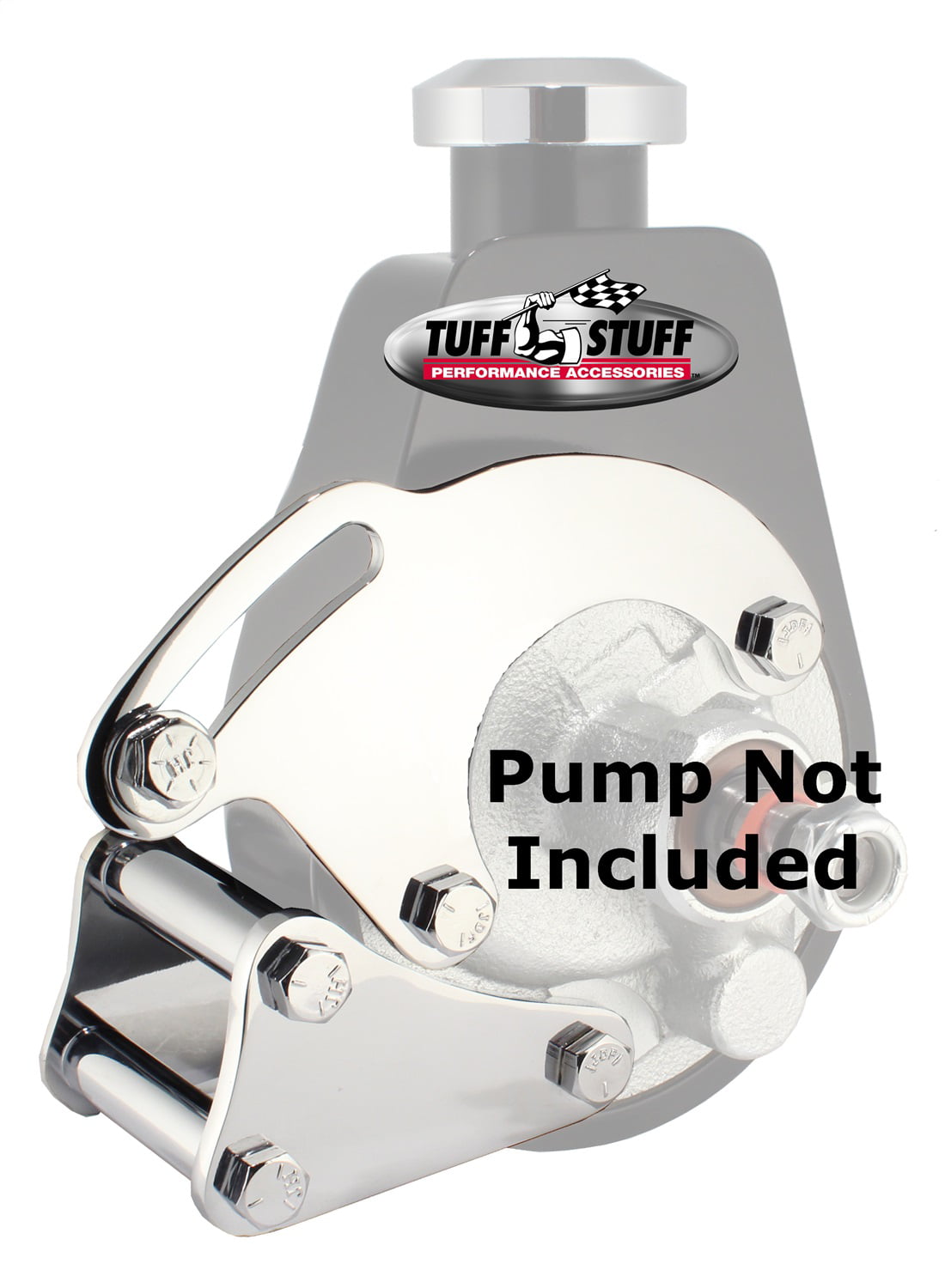 Tuff Stuff 6508A Chrome Power Steering Pump Bracket for Small Block Chevy 
