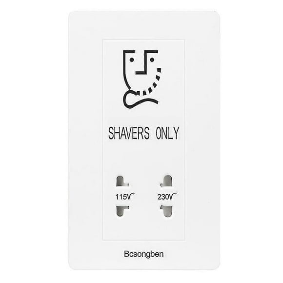 Shaver Socket compatible Bathroom, Hotel & Home Use - Crystal Glass Electrical Outlet Cover_Perfect Gift